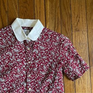 The Shirt Rochelle Behrens Liberty floral button down with white collar